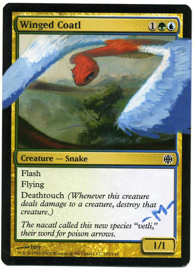 MTG altered card-Winged Coatl2