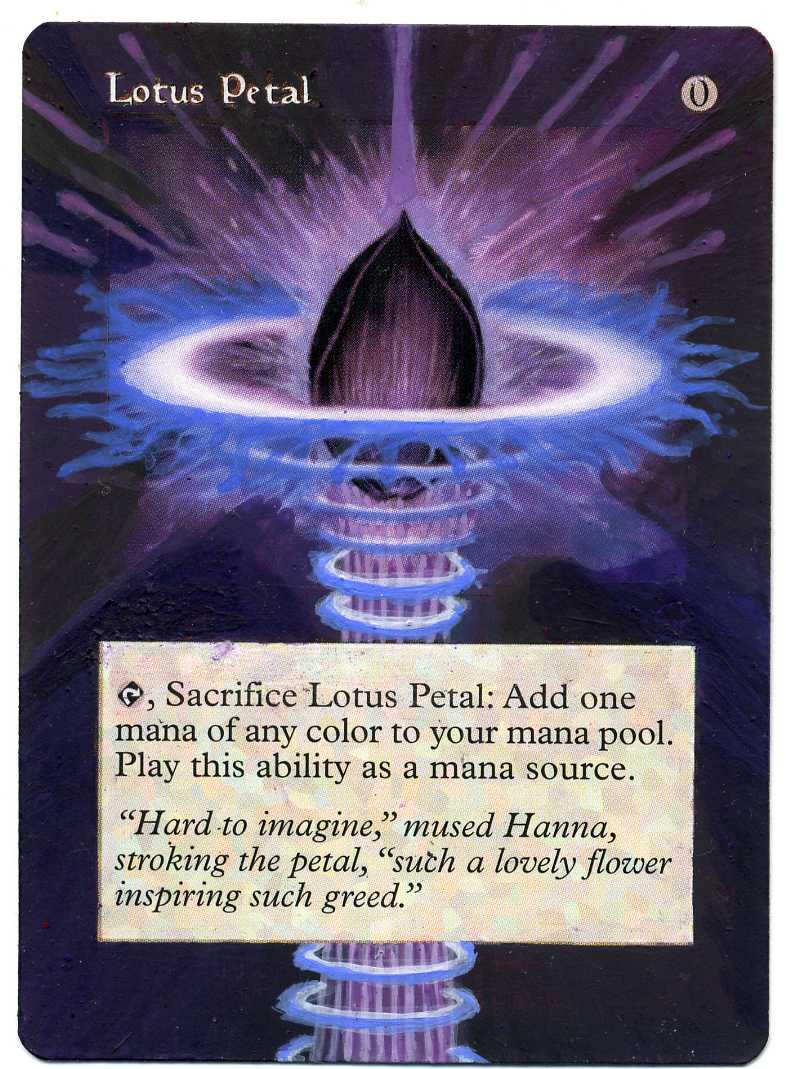 MTG altered card - Lotus Petal