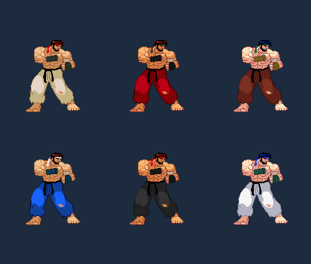 Sf3 Ryu Colours Sf3 Ryu Colors