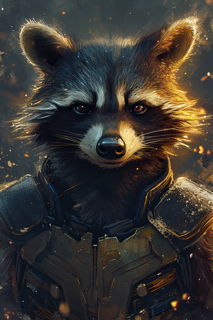 Rocket Raccoon Portrait by DarkSilverflame on DeviantArt