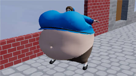 Ebony's Balloon Day Obese trying to go to work