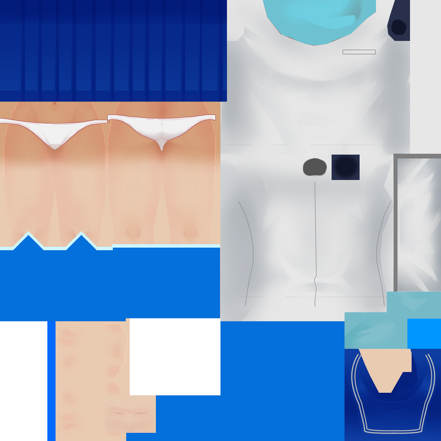 Sailor Mercury Uniform Texture by ImaginaryAlchemist