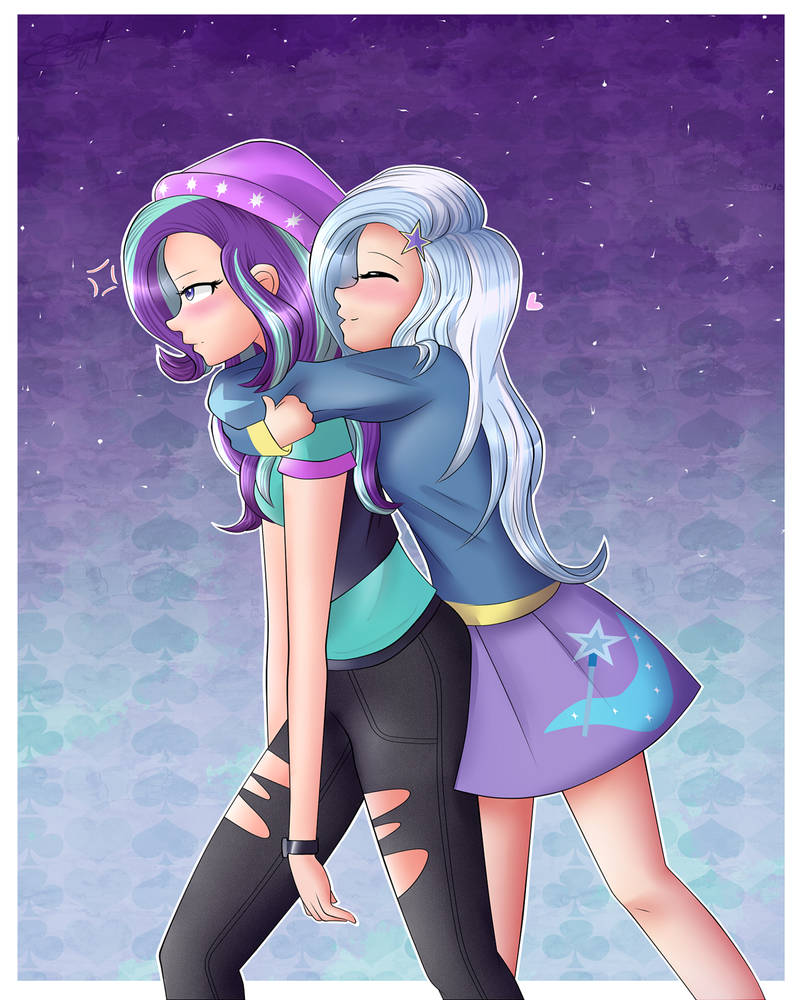 Hug! - Starlight Glimmer and Trixie Lulamoon by RMariansJ on DeviantArt starlight glimmer and trixie