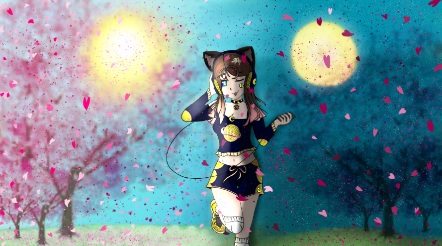 Anime] Day and Night Cherry Blossom Moone by Firestarbest on DeviantArt