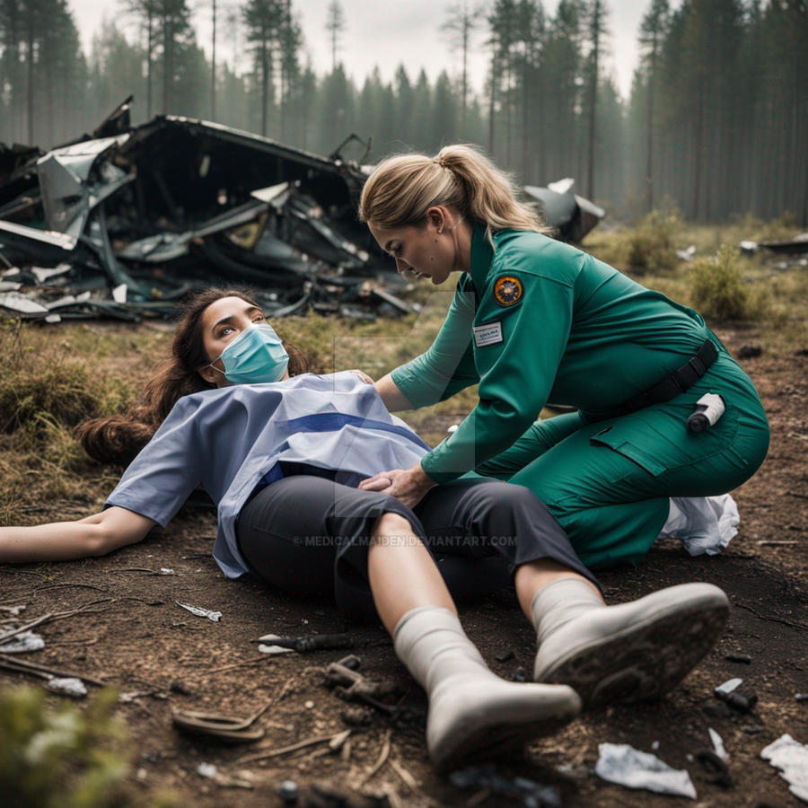 Injured female at plane crash site by MedicalMaiden on DeviantArt