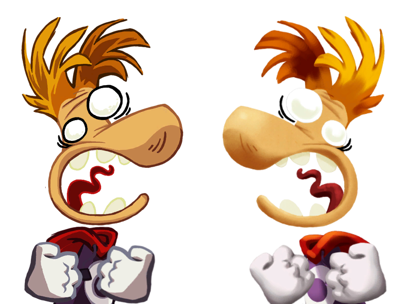 Rayman Sweating Rayman's Reaction when looking at himself (FIXED) by CPboy64 on DeviantArt
