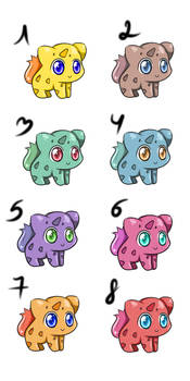 Chibi Bulbasaur adoptables