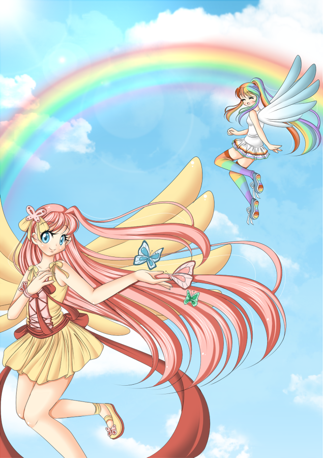 +Fluttershy and Rainbow Dash+