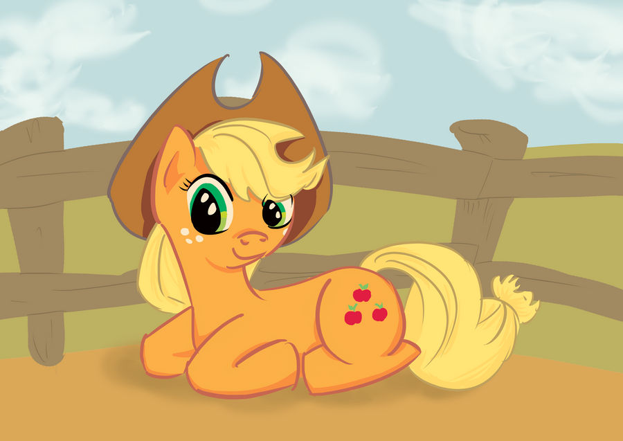 Applejack In a Corral