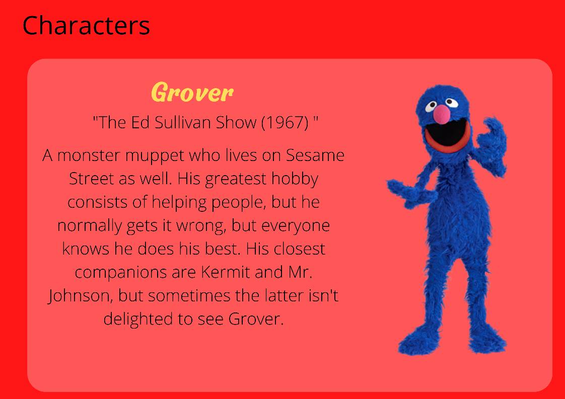 Characters: Grover by Ernie96 on DeviantArt