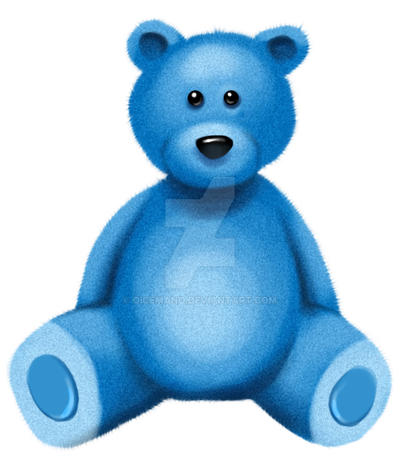 Fuzzy Blue Bear