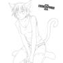 Le Cat Girl Lineart