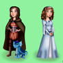 The Ogre, Donkey, Princess, and Magic Girl Outfits