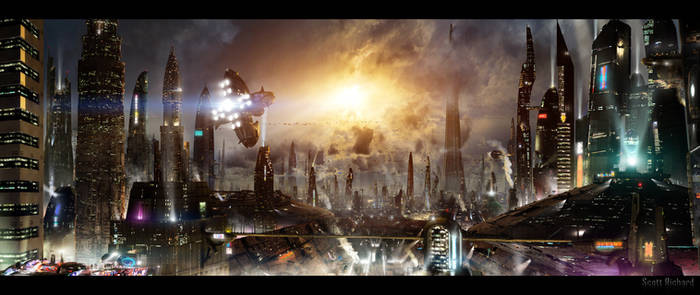 Futuristic City 3 updated background