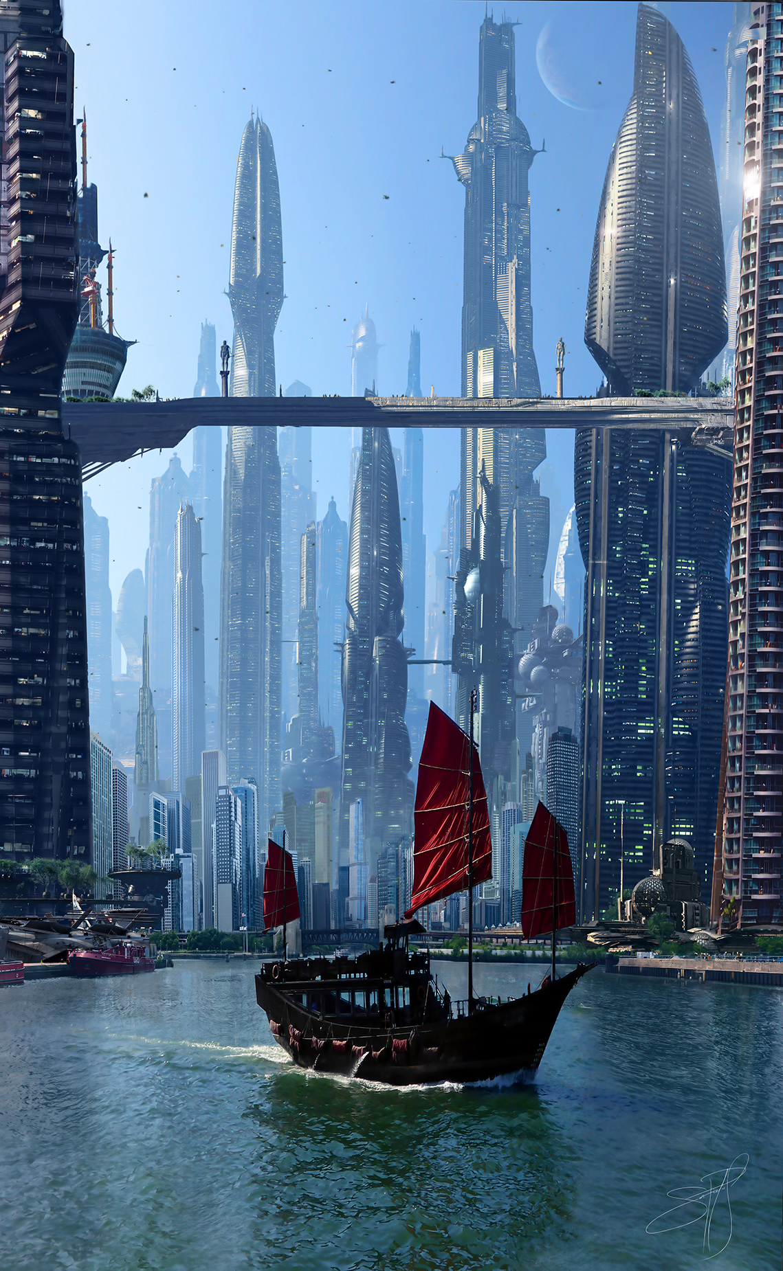 Futuristic City 7 by Scott Richard