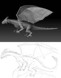 Dragon update concept to 3d model 