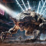 Scifi Battle Arena Photoshop photo matte painting