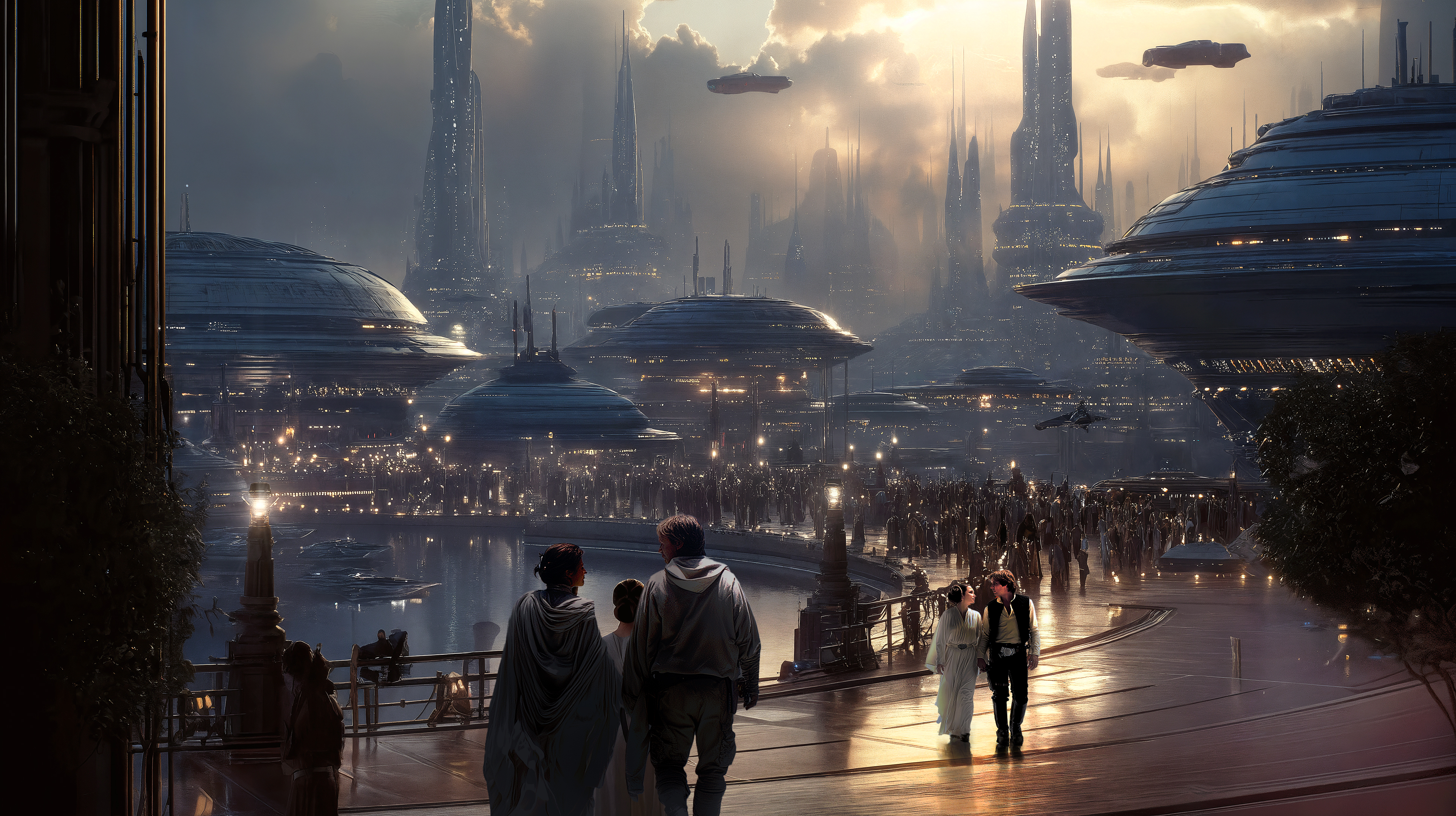 Han and Leia after Return of the Jedi