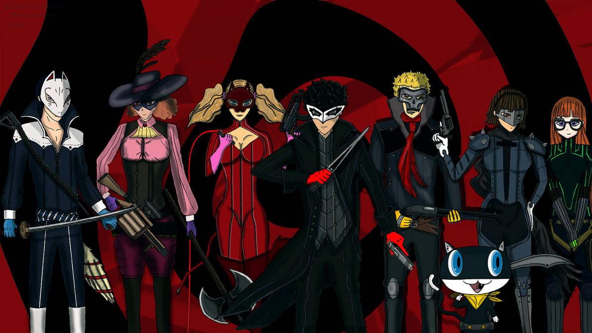 Phantom Thieves Wallpaper - Persona 5 Art by thetruemask on DeviantArt