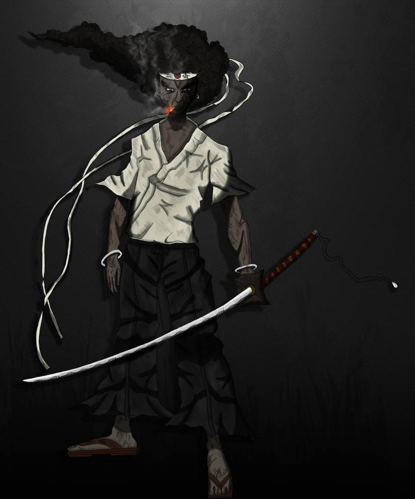 My Afro Samurai Painting : r/anime
