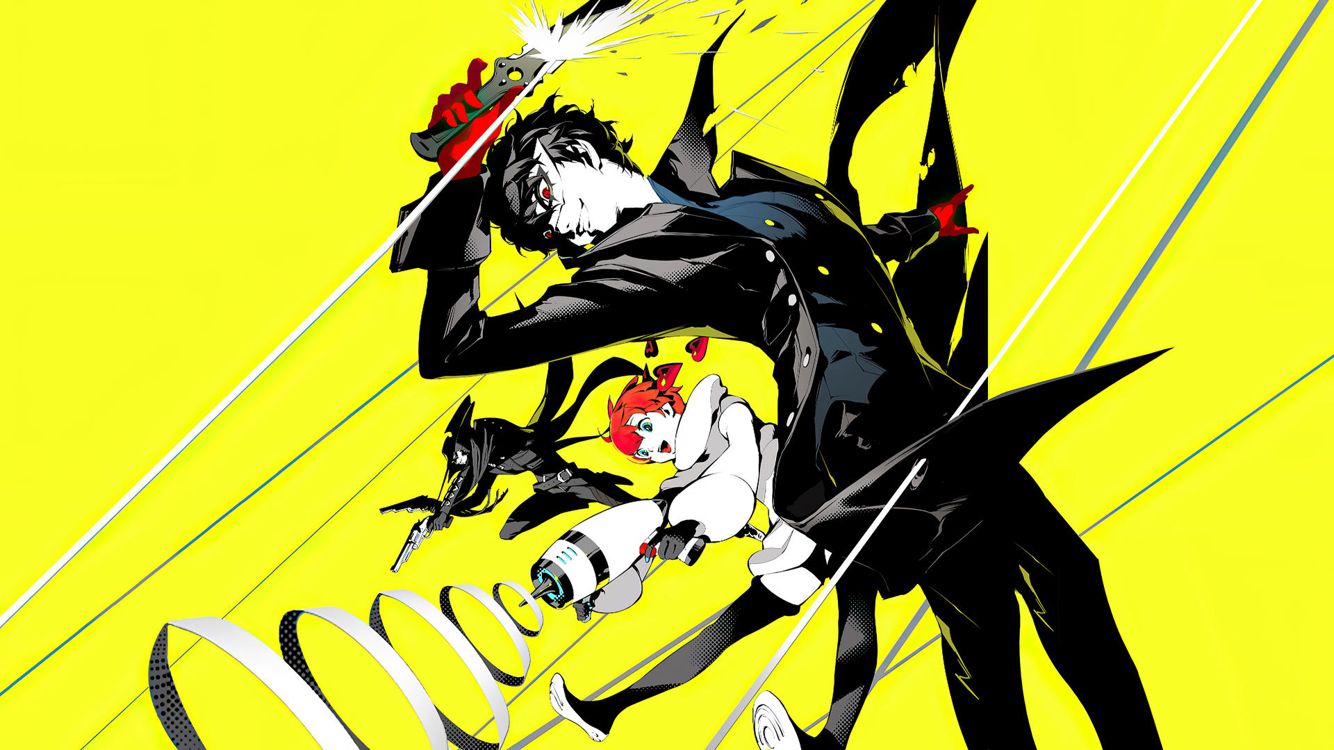 Persona 5 Strikers - Yellow Wallpaper by thetruemask on DeviantArt
