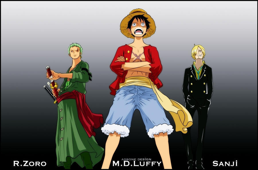 One Piece R Zoro M D Luffy Sanji By Adonis90 On Deviantart