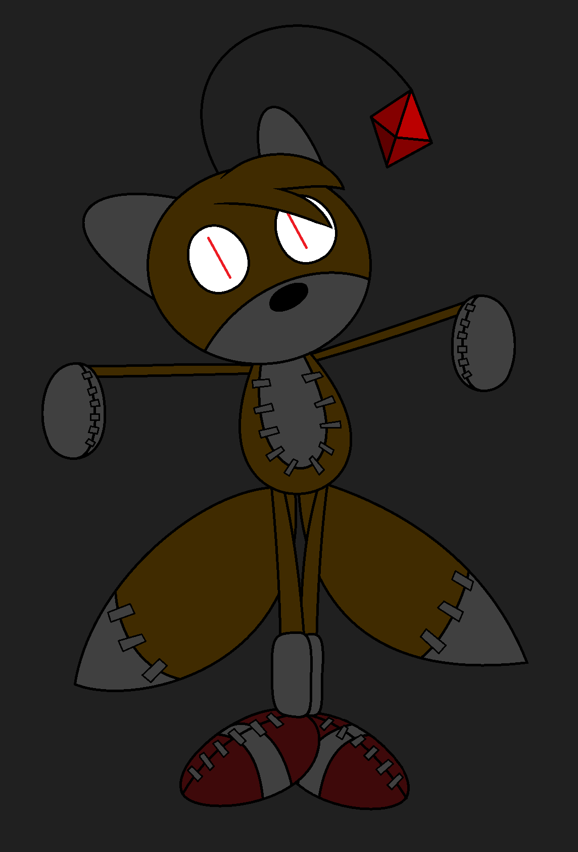 CREEPYPASTA - Sketch 1 - TAILS DOLL by ZaxsSouven on DeviantArt