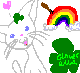 Cat with the Clovers