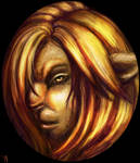 Sphinx's face by NimueKaiba