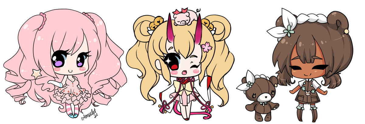 Mini Chibis for point commission by xAmulet on DeviantArt