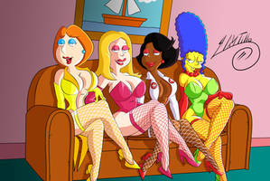 Lois, Francine, Donna, Marge Sexy Wifes