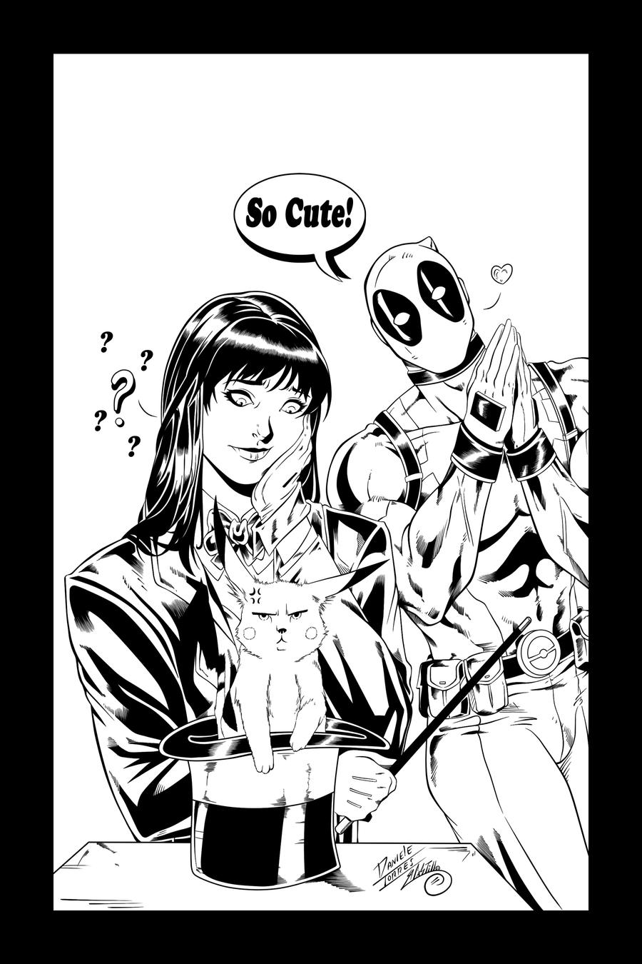 Zatanna, Deadpool and Pikachu Ink