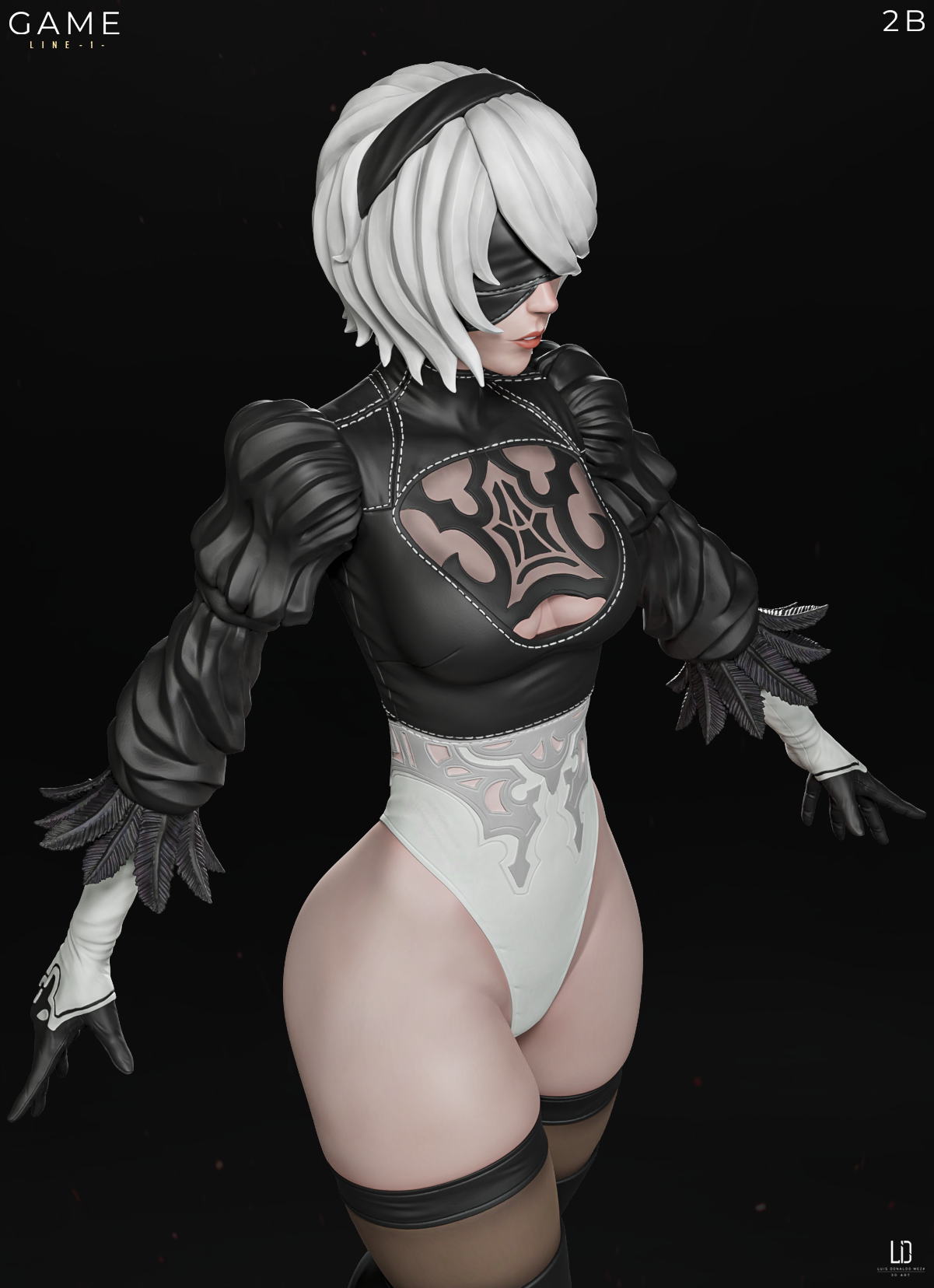 2B - Nier Automata 3D model 3D printable