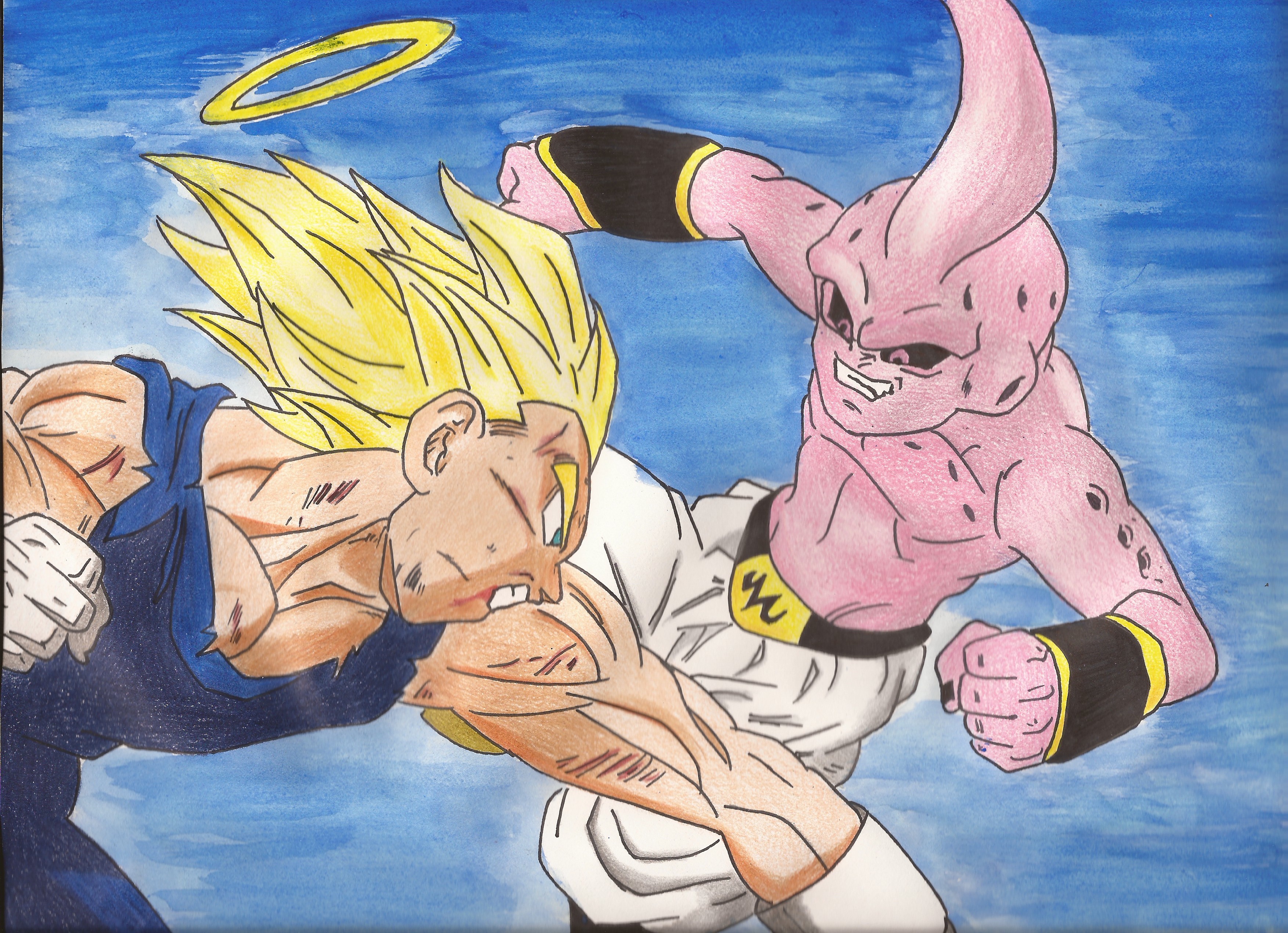 Majin Vejita Vs Majin Boo by LuffyWKF on DeviantArt