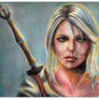 After the Fight - Ciri - Coloured Pencil Portrait