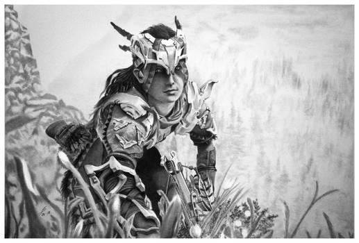 Aloy (Horizon Zero Dawn) - Pencil Drawing