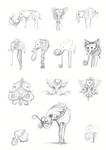 Elliphant Sketches by Simanion
