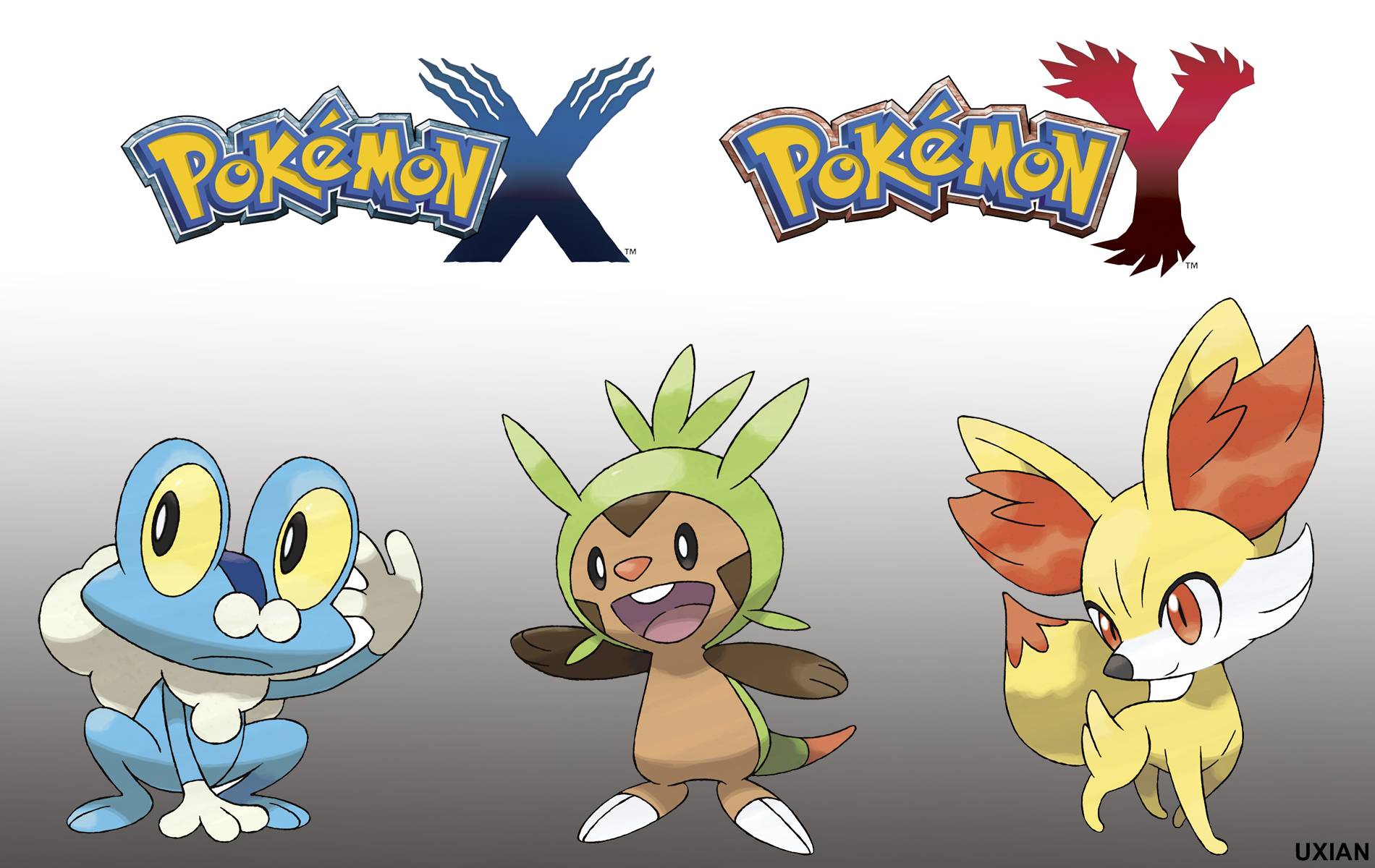 Pokemon X and Y Wallpaper - Starters by UxianXIII on DeviantArt