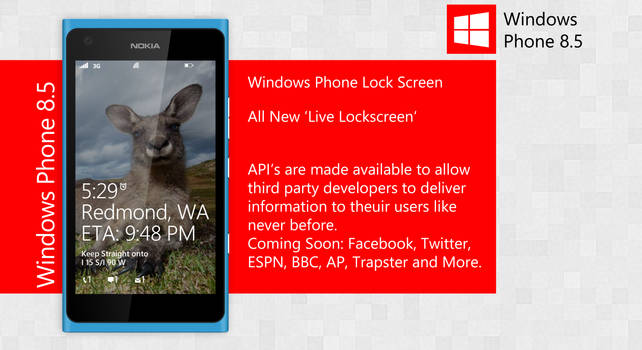 7. Windows Phone 8.5 Live Lockscreen