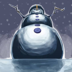 The snowman rises by ColorfullyMonotone