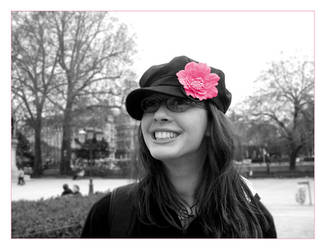 pink flower and smile