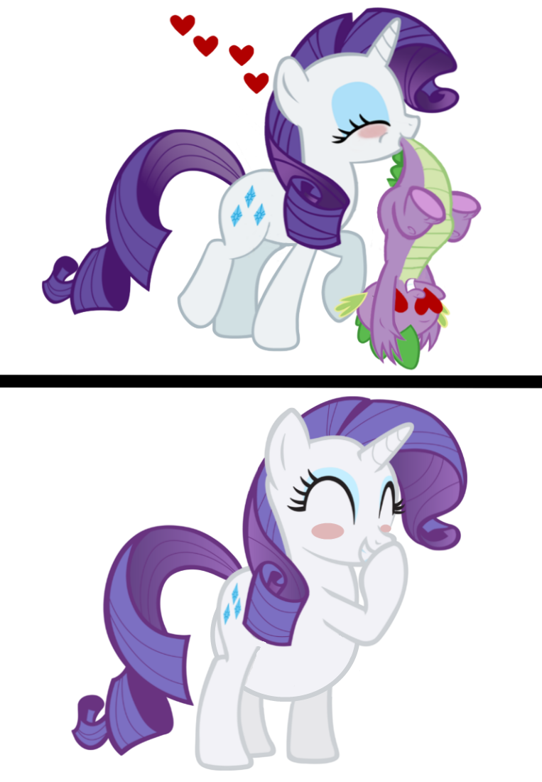 Rarity eats spike