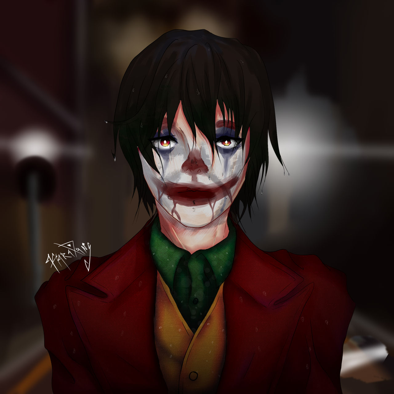 Joker... In anime style... wtf by KiraPing on DeviantArt