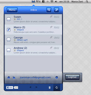 Email Popover UI Mac Os