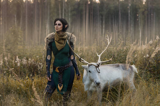 Merrill with Reindeer 2 - Dragon Age II cosplay