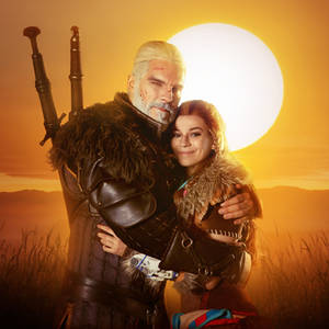 Geralt and Aloy - Horizon and Witcher cosplay