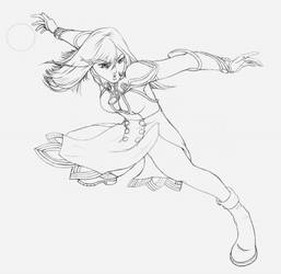 Amelia - Counterattack Lineart