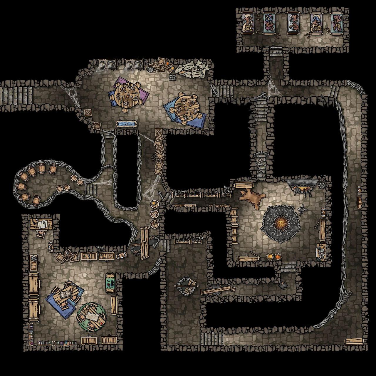 Underground rooms (RPG map) by ndvMaps on DeviantArt