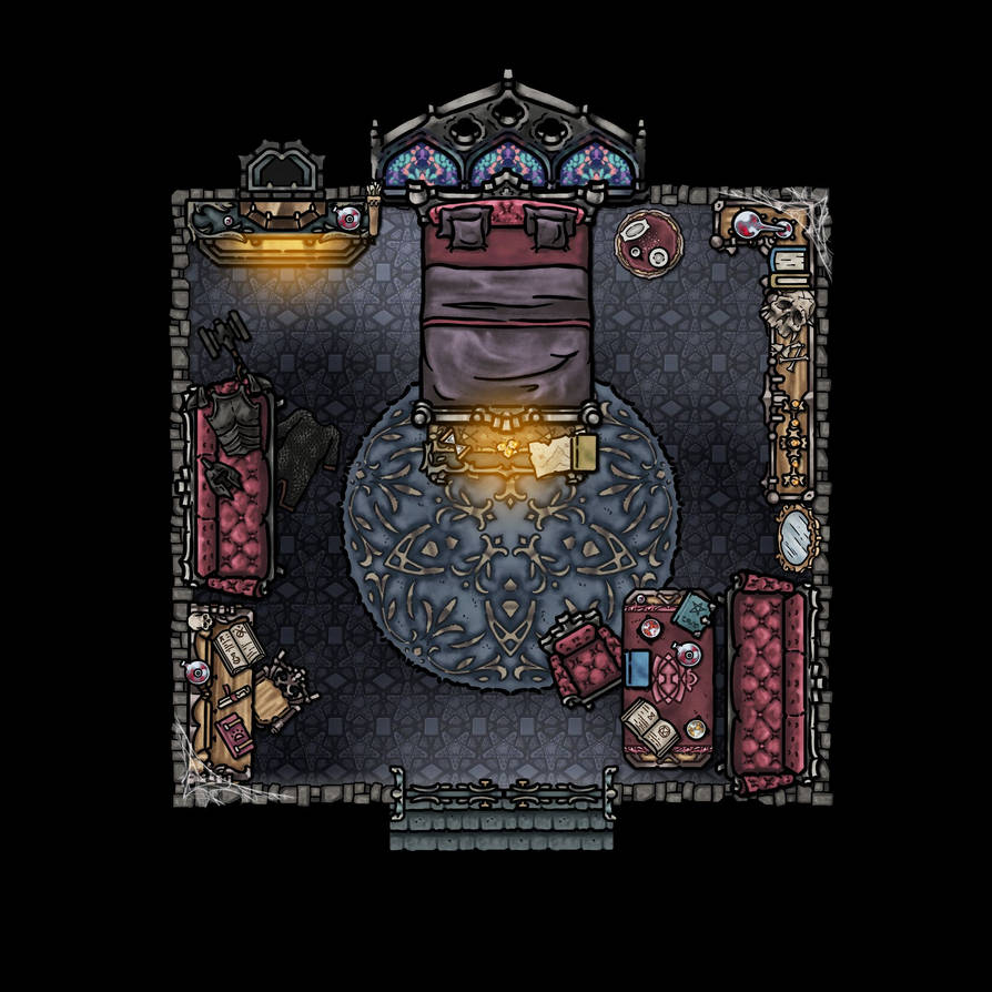 Gothic Room (RPG map) by ndvMaps on DeviantArt