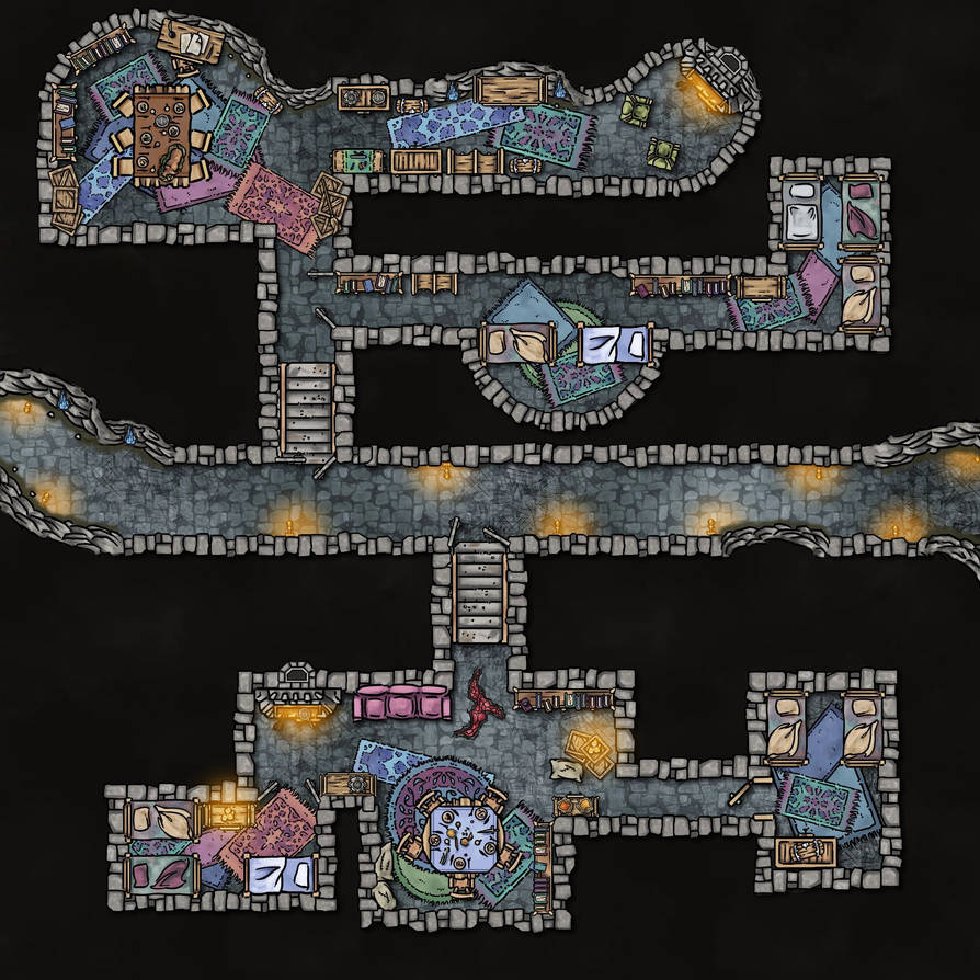 Underground rooms (RPG map) by ndvMaps on DeviantArt